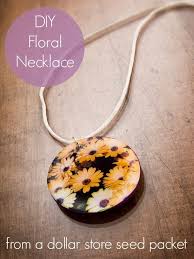 Make Your Own Necklace With A Seed Packet Mod Podge Rocks Easy Necklace Diy Necklace Mod Podge Crafts