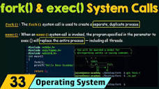 fork() and exec() System Calls - YouTube