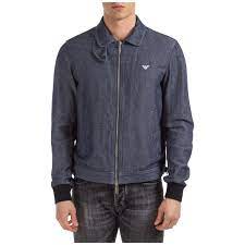 Pick our cashmere coats and suede safari jackets to lend a refined touch to your ensemble. Denim Jacket Emporio Armani 3h1bd71d9bz0941 Blu Frmoda Com