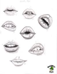 Study Of Lips Nose Drawing Lips Drawing Drawing People