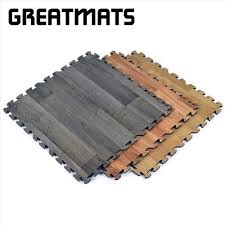 Wood Grain Foam Tiles Gray Oak Maple Dark Oak Trade Show Flooring Foam Tiles Wood