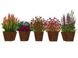 This group works because of the midsized pot. Second Life Marketplace Flower Pot Group