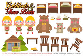 Check spelling or type a new query. Goldilocks And Three Bears Clip Art Pre Designed Photoshop Graphics Creative Market