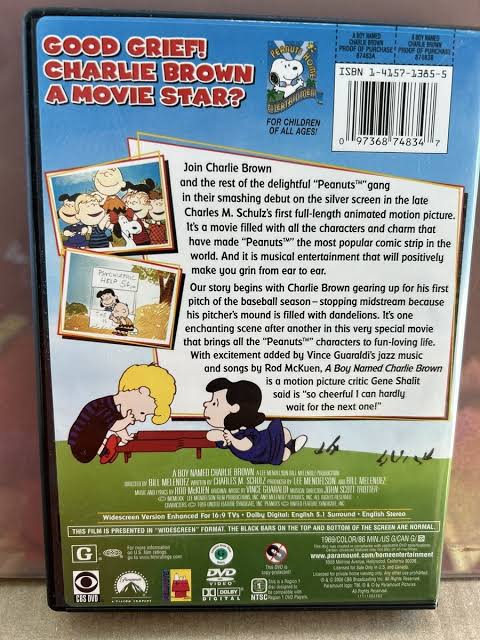 Peanuts - A Boy Named Charlie Brown - DVD ••kids Cartoon TV Show On Disc