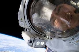 Nasa selected her to astronaut group 21 in 2013. Nasa Astronauts Snap Space Selfies That Are Out Of This World While Fixing A Battery On The Iss Daily Mail Online
