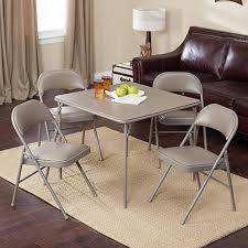 Meco Sudden Comfort Deluxe Double Padded Chair And Back 5 Piece Card Table Set Chickory Beige Re Card Table And Chairs Furniture Pads Padded Folding Chairs