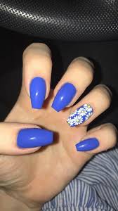 Check out these nail art ideas and pick the one for your next mani. Blue Acrylic Nails We Love