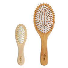Boar bristle hair brush men detangling hair brushes for women mens paddle brush bamboo wooden bore natural hairbrush for shine soft fine hair reduce frizz dry improve hair texture. Nipoo Natural Wooden Hair Brush Free Mini Travel Brush Eco Friendly Bamboo Wood Bristle Deadangling Paddle Hair Brush For Women Men And Children Reduce Frizz And Massage Scalp Amazon De Beauty