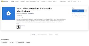 Microsoft windows media player 12, 11 & 10. Here S How You Can Get The Hevc Codec From Microsoft Store For Free Mspoweruser