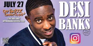 Comedian Desi Banks live at Off The Hook Comedy Club in Naples, Florida
