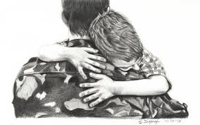 Veterans Day Drawing Drawing Of Child Hugging Military Parent Poppy Drawing Patriotic Artwork Charcoal Art