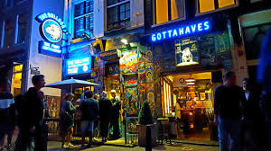 Coffeeshops In The Red Light District Of Amsterdam