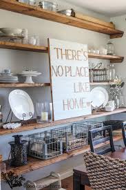 The most common dining room shelves material is wood. Styled Dining Room Shelving The Wood Grain Cottage