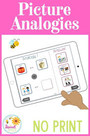 Free no print winter nouns and pronouns speech therapy by allison fors: No Print Picture Analogies Analogy Kids Speech Therapy Special Education Notes