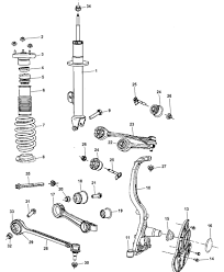 Components that work together are shown together. Automotive Shocks Struts Genuine Mopar Rear Suspension Strut Right 5290182aa