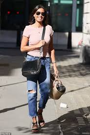 Temple and sons funeral services. Melanie Sykes 49 Looks Summery In A Fitted Pink T Shirt And Ripped Jeans As She Arrives At The Bbc Sound Health And Lasting Wealth