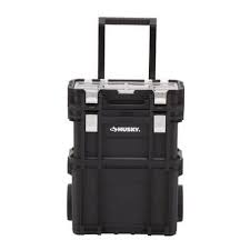 Husky 22 In Connect Rolling System Plastic Tool Box 230381 The Home Depot In 2020 Plastic Tool Box Tool Box Cantilever Tool Box