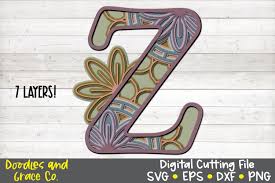 Convertio — advanced online tool that solving any problems with any files. Letter Z 3d Layered Alphabet Mandala Svg Eps Png Dxf 719623 Cut Files Design Bundles
