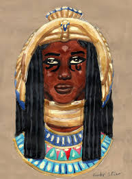 Acrylic painting of the Egyptian Queen Tuya, by me : r/EbonyImagination