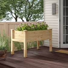 Keter urban bloomer raised garden bed. Elick Wood Elevated Planter Cedar Raised Garden Beds Cedar Raised Garden Garden Beds