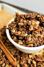 Classic Cinnamon Granola Is Given A Chocolatey Makeover With The Addition Of Cocoa Powder And Mini Chocolat Cinnamon Granola Granola Recipes Chocolate Cinnamon