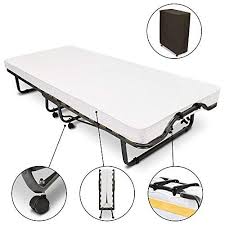 beautissu venetia lit pliant d appoint invite 90 x 200 cm incl matelas roulettes et housse pour le rangement en 2021 lits pliants matelas lit d appoint