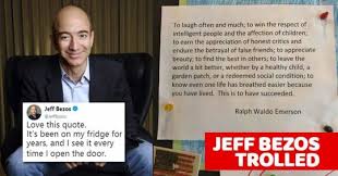 Reflecting on the coronavirus pandemic, bezos, quoting the man. Amazon Founder Jeff Bezos Got Trolled For Sharing A Quote On Twitter Marketing Mind