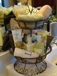 I Love This Put This In The Guest Bathroom When Company S Coming Excellent Way To Make Your Guests Feel Welcome Fruit Stands Decor Guest Bathroom