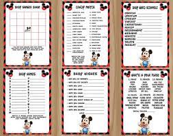 Mega Sale All 8 Games Mickey Mouse Baby Shower Games Etsy Mickey Mouse Baby Shower Games Mickey Baby Showers Mickey Mouse Baby Shower