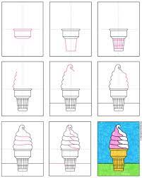 The cone should be painted in light brown. How To Draw An Ice Cream Cone Art Projects For Kids