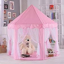Anyshock Pink Princess Castle Kids Play Tent Indoor And Outdoor Children Playhouse Play Tent Toy Great Christmas Gift For Kids Play Tent Kids Tents Play Houses
