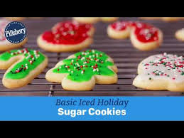 Christmas tree shape sugar cookies, 24 count: Basic Iced Holiday Sugar Cookies Pillsbury Recipe Youtube
