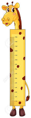 Height Measurement Chart With Giraffe Character Illustration