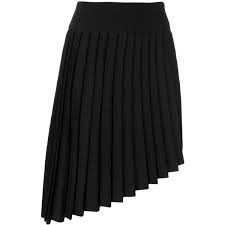 Black And White Pleated Mini Skirt Balmain Pleated Asymmetric Mini Skirt 780 Liked On Polyvore Featuring Skirts Mini Skirts Black Elastic Waist Pleated Skirt Short Cocktail Skirts Skirts