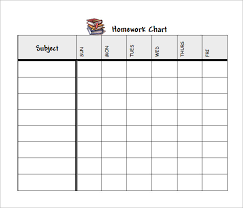 12 homework schedule templates free word excel pdf