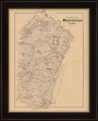 Marshfield 1879 Vintage World Maps Art Fine Art Paper