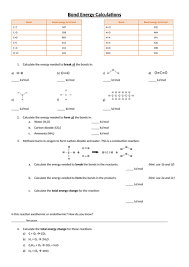 11+ mole calculation worksheet answers with workgrams/moles calculations worksheet 11+ physics worksheet work and energy mr lin. Bond Energy Calculations Teaching Resources