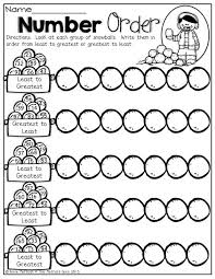 Number Order Put The Snowballs In Order From Least To Greatest And Greatest To Least With Images Winter Math Elementary Math Learning Math