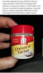 Bitter Taste In My Mouth And Headache Cream Of Tarter For Migraines Migraines Remedies Natural Headache Remedies Migraine