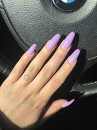 Short almond acrylic nail ideas. Nails Purple Purple Acrylic Nails Fake Nails Purple Nails