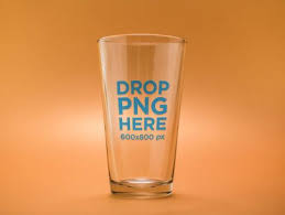 Download Placeit Template Of An Empty Pint Glass Against An Orange Background
