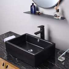 Brant point collection by nantucket. 20 Black Bathroom Vessel Sink Countertop Porcelain Basin Pop Up Drain Hotel Kit Ebay