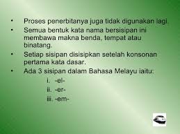 Kata berimbuhan sisipan dalam subjek bahasa melayu tahun 5. Imbuhan Sisipan