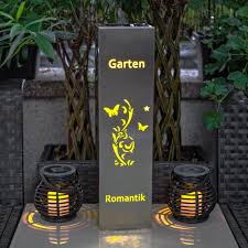 Zum verkauf stehen 3 schiefersäulen in 3. Led Edelstahl Saule Solar Leuchte Romantik Garten Balkon Dekoration Solarlicht Solar Fackel Led Windlicht Laterne