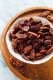 I measured roasted, salted almonds, which, depending on whether oil was used in roasting or not, should contain roughly the same amount of calories per gram as raw almonds. Naturally Sweetened Candied Pecans Recipe Cookie And Kate