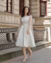 Amazon.com: Ivory Elegant Wedding Dress A-line Pearl Long Sleeve ...