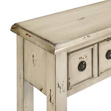 Affordable and stylish white hall console tables with drawers, small, large and narrow. Powell Sadie Long Wood Console Table Cream Farmhouse Console Tables By Homesquare Houzz