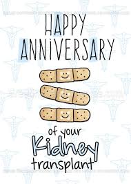 Cute Bandages Happy Anniversary Kidney Transplant Card Ad Ad Happy Bandages Cute Anniversary Kidney Transplant Heart Transplant Lung Transplant