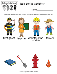 This Social Studies Worksheet Allows Kids To Figure Out The Tools Used By Differ Social Studies Worksheets Kindergarten Social Studies Preschool Social Studies
