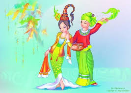 Myanmar Thingyan Cartoon Photo Onvacations Wallpaper Image Cartoon Photo Myanmar Art Myanmar Traditional Dress